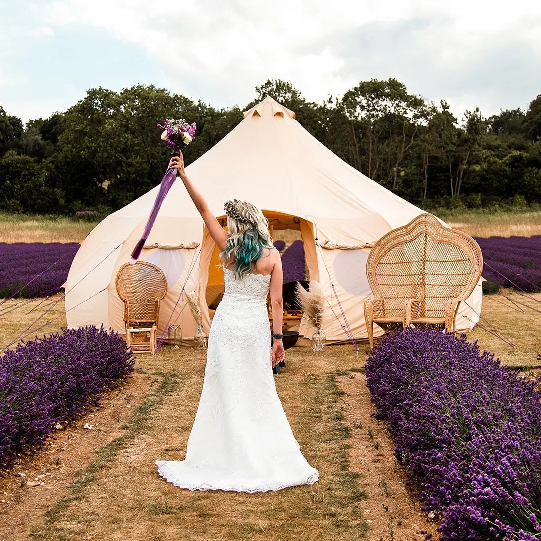 Luna yurt canvas glamping bell tent boutique camping