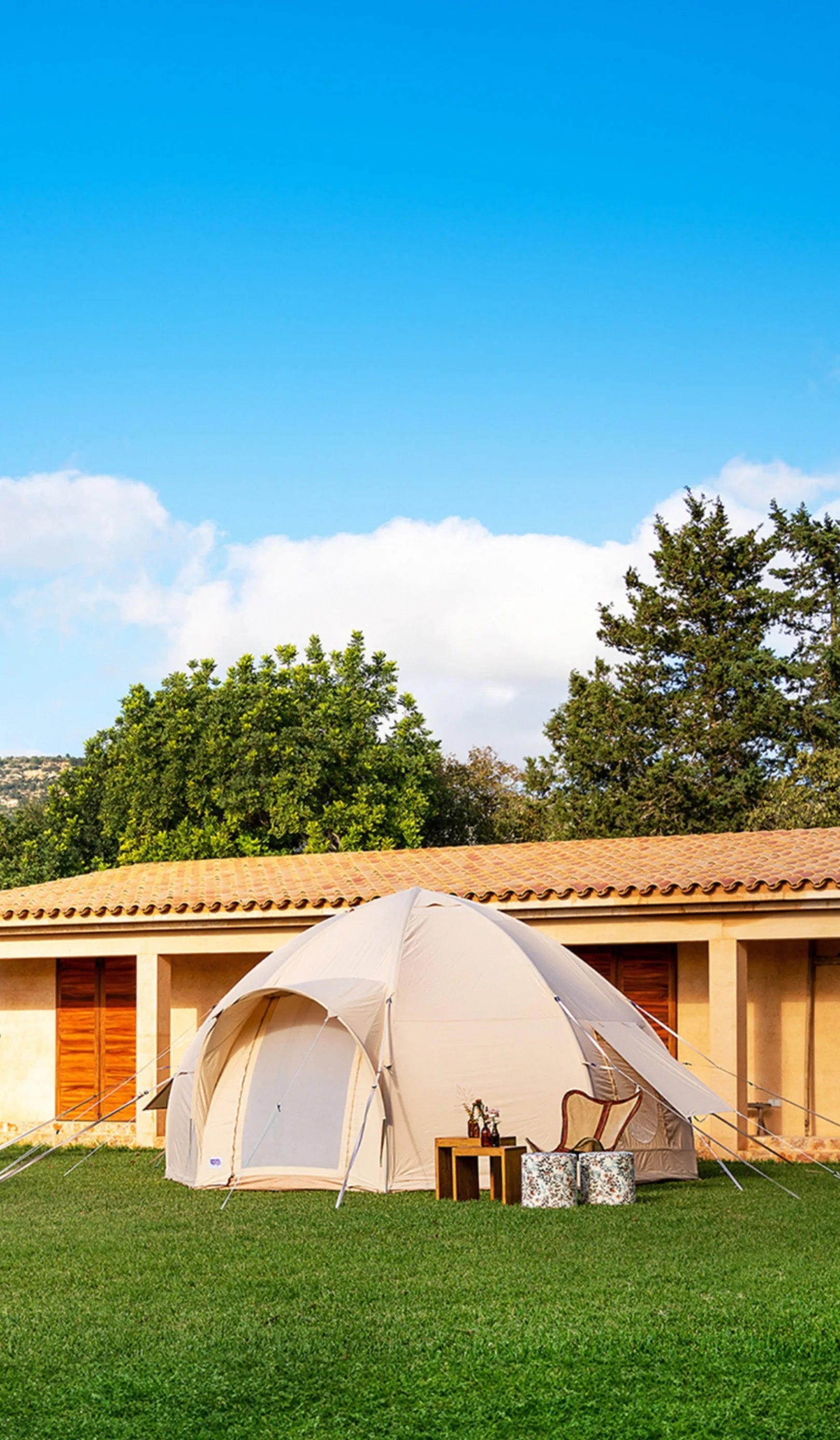 inflatable canvas glamping tent boutique camping