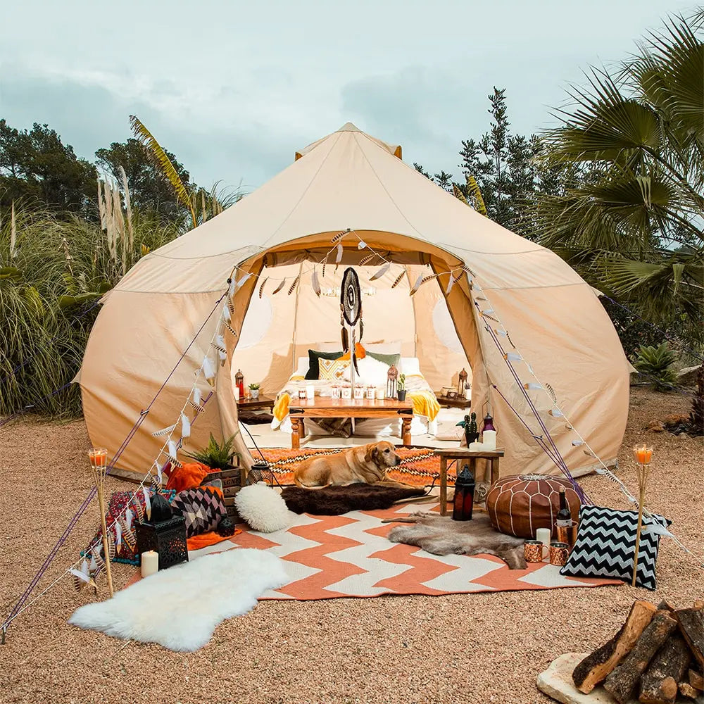 Luna yurt canvas glamping bell tent boutique camping