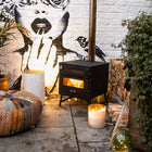 pizza oven wood burning stove glamping boutique camping tent glamping