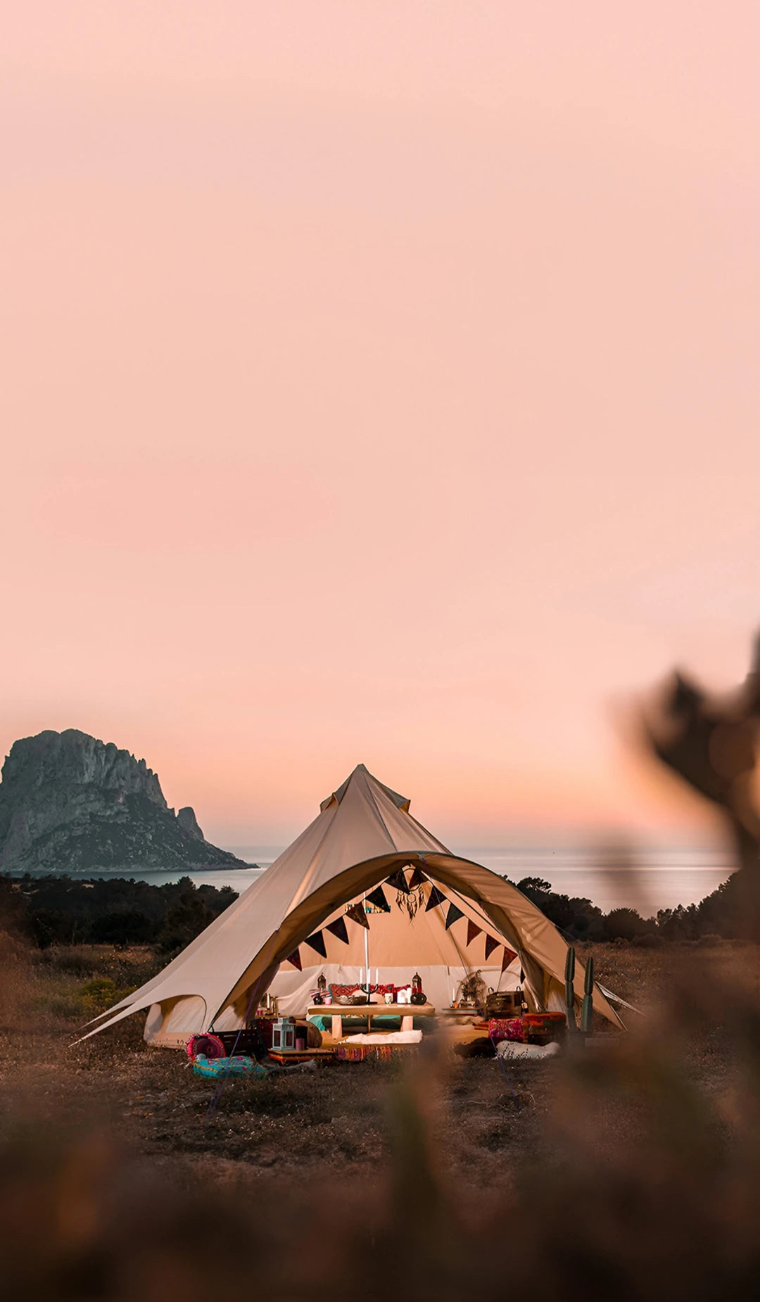Bell tent in ibiza boutique camping