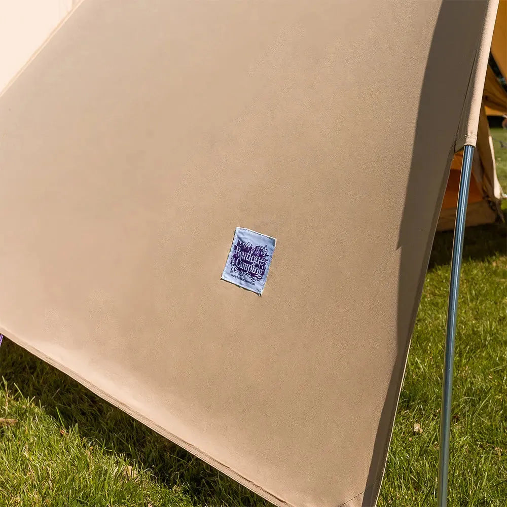 boutique camping bell tent porch curved canopy awning glamping bell tent