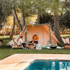 canvas glamping yurt dutch bell tent with awning porch boutique camping