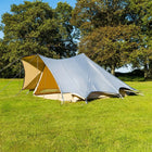 boutique camping bell tent porch curved canopy awning glamping bell tent