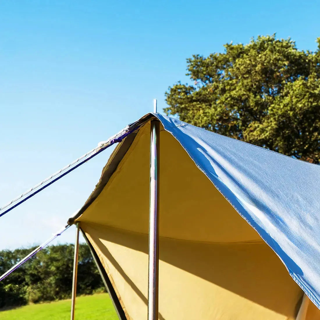 boutique camping bell tent porch curved canopy awning glamping bell tent
