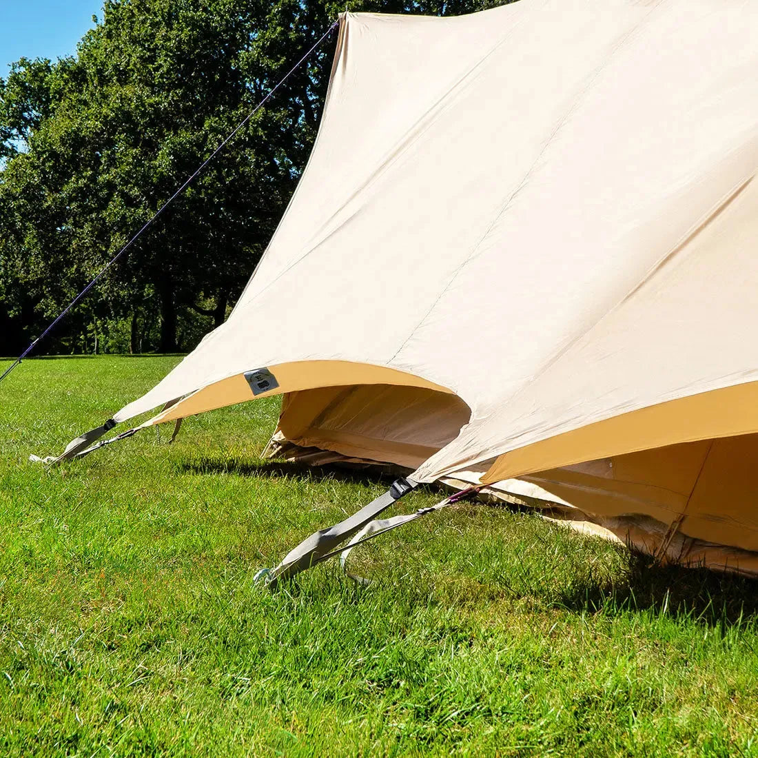 boutique camping bell tent porch curved canopy awning glamping bell tent
