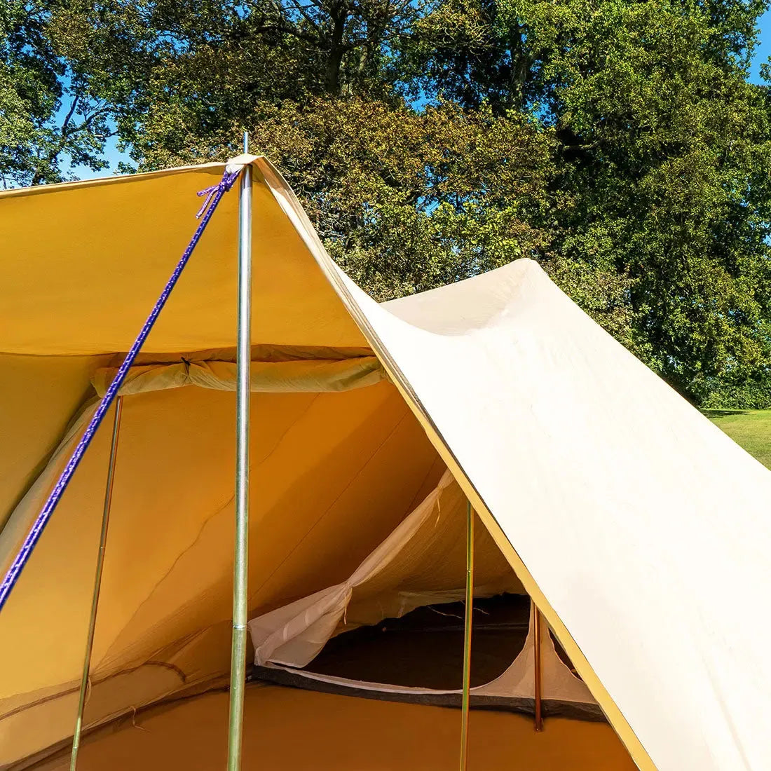 boutique camping bell tent porch curved canopy awning glamping bell tent