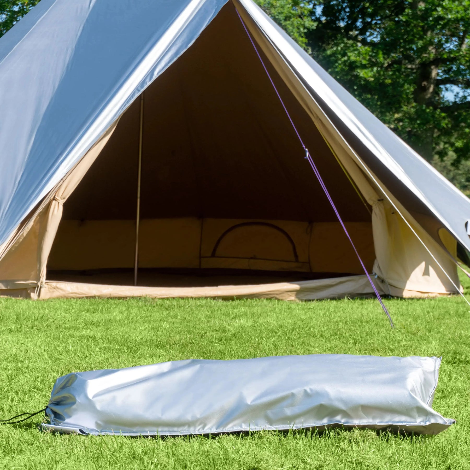 boutique camping bell tent porch curved canopy awning glamping bell tent