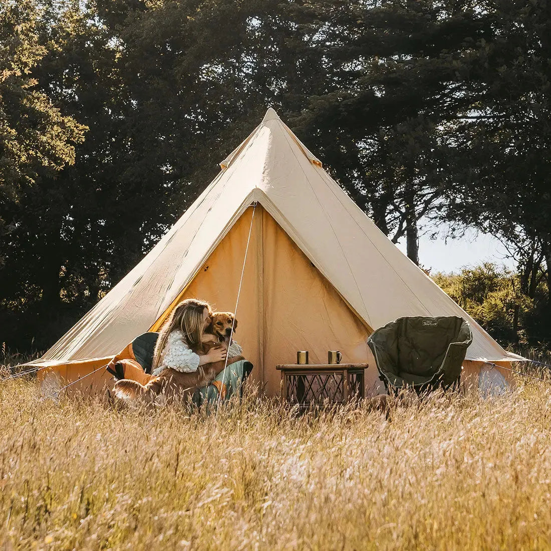 boutique camping CLASSIC CAMPING BELL TENT TIPI GLAMPING CANVAS
