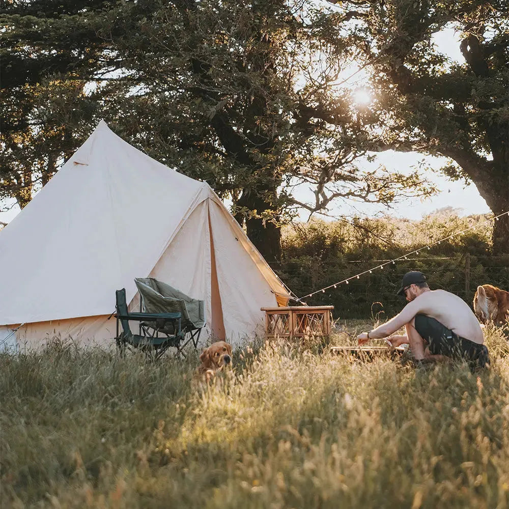 boutique camping CLASSIC CAMPING BELL TENT TIPI GLAMPING CANVAS