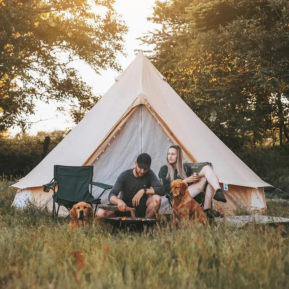 boutique camping CLASSIC CAMPING BELL TENT TIPI GLAMPING CANVAS