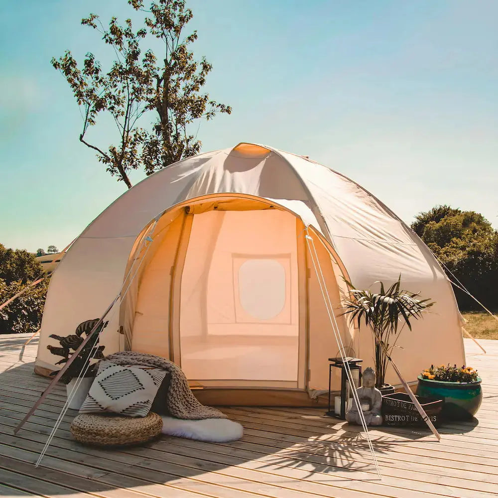 inflatable air tent dome nova canvas glamping boutique camping bell tent yurt
