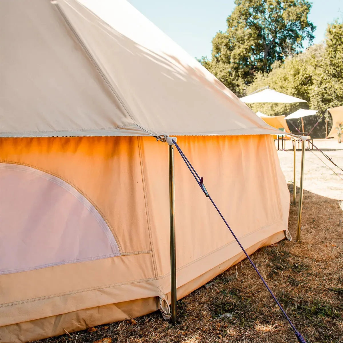 boutique camping tent Space Saver Reducer Pole pegs