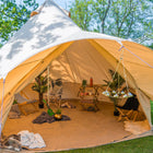 jute Half Moon Matting glamping bell tent half moon boutique camping