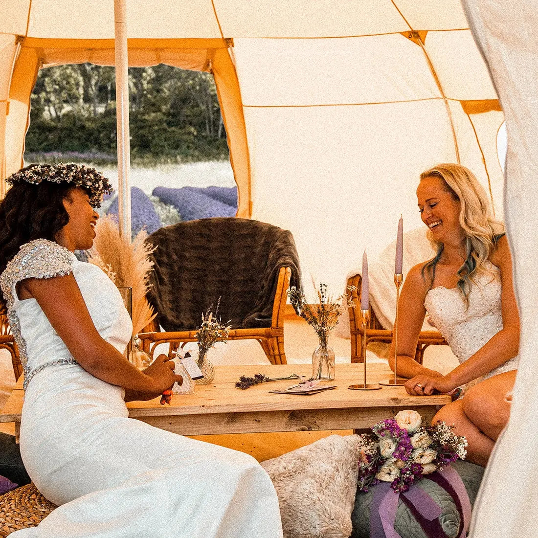 Luna yurt canvas glamping bell tent boutique camping
