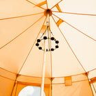 Boutique camping Luna Bell Tent Yurt Glamping Canvas Tent Interior 4m Tent Centre Pole Chandelier