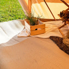 half moon polyproplene matting for bell tent - sandstone