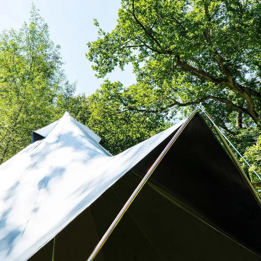 boutique camping bell tent porch curved canopy awning glamping bell tent