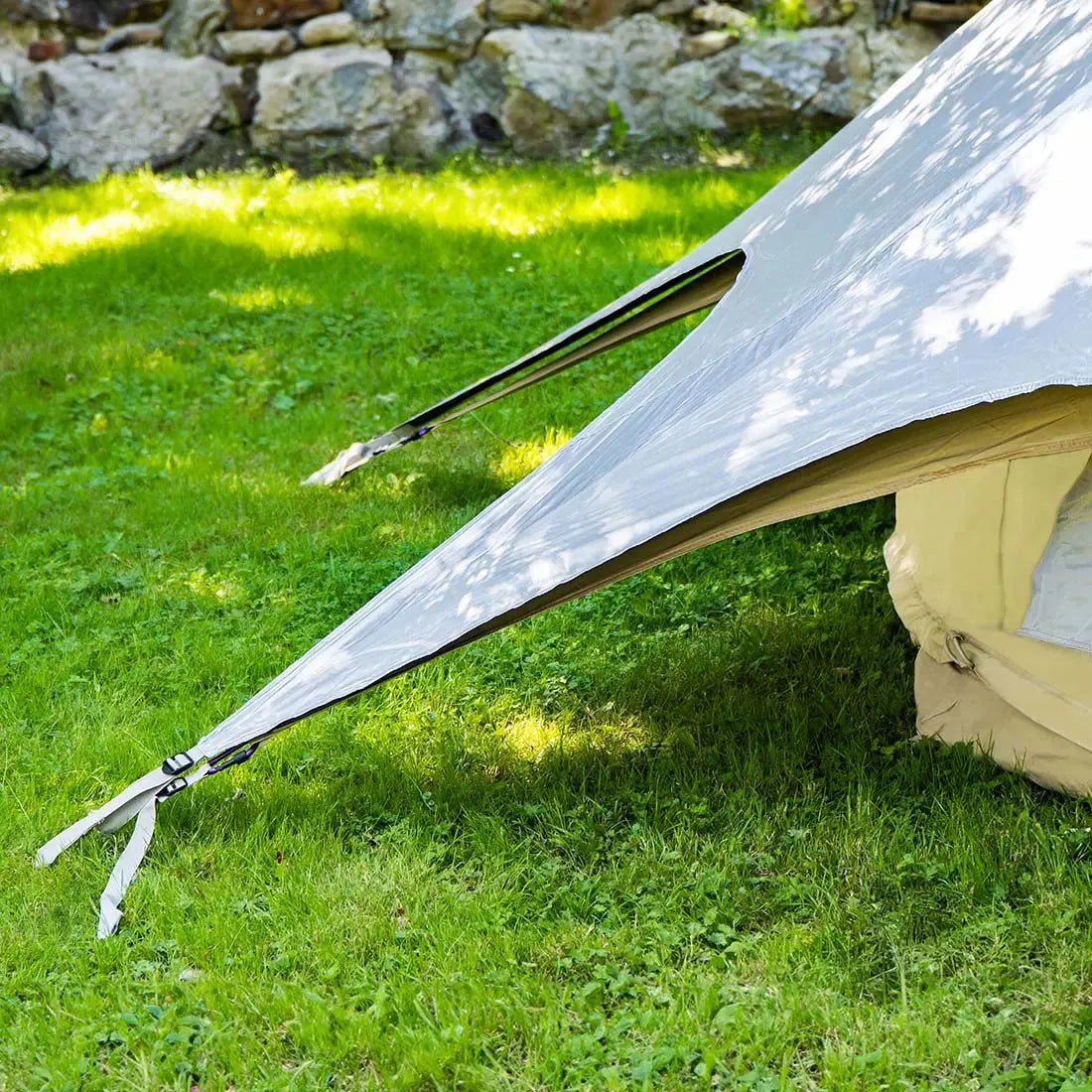 boutique camping bell tent porch curved canopy awning glamping bell tent
