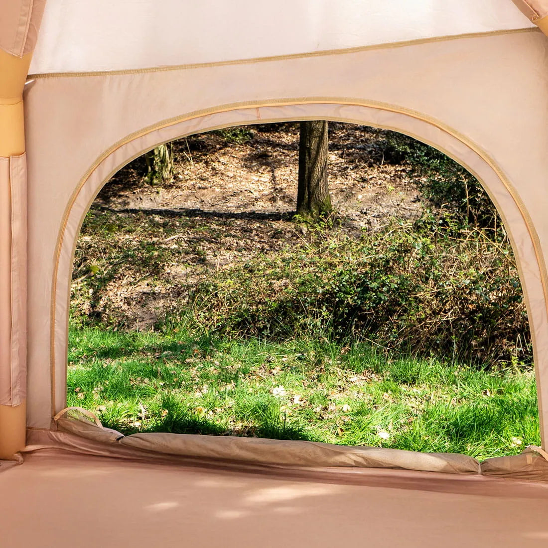 internal shot looking out of the stellar festival tents large door