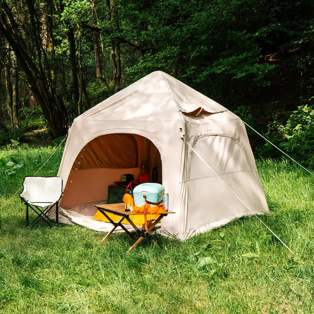 small festival tent Inflatable Stellar Color:Dusk / Marine Polarized (AR) WAREMA Abstandshalter für Wandmontage LedA