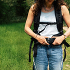 boutique camping bell tent back pack with clips being done up