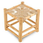Boutique Camping Macramé Wooden glamping Stool for Bell Tent
