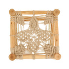 Boutique Camping Macramé Wooden glamping Stool for Bell Tent
