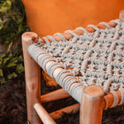 Boutique Camping Macramé Wooden glamping Stool for Bell Tent