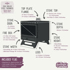 Traditional Wood Burning tent cabin garden Stove - Boutique Camping glamping