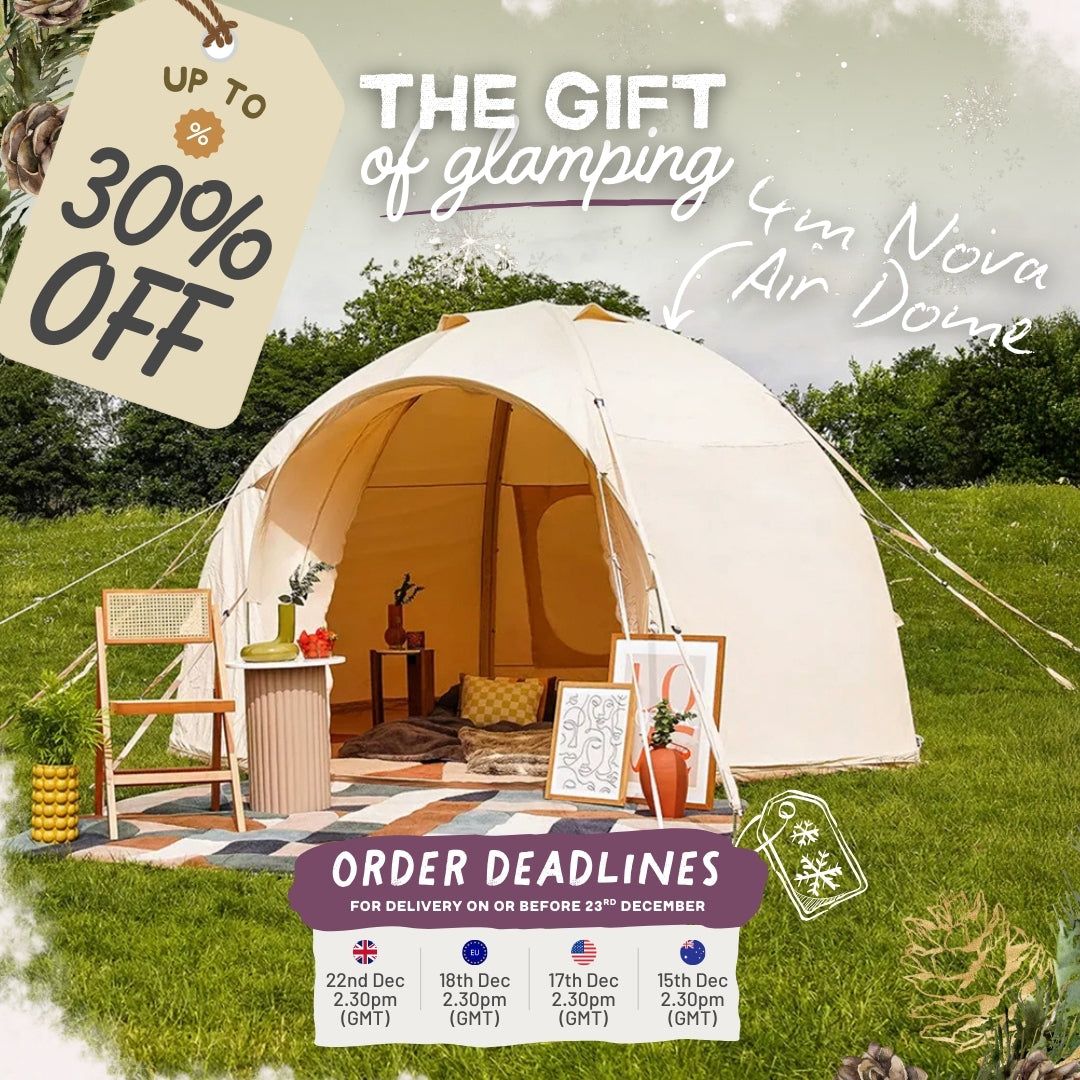 The Gift of Glamping - Christmas cut off dates.
