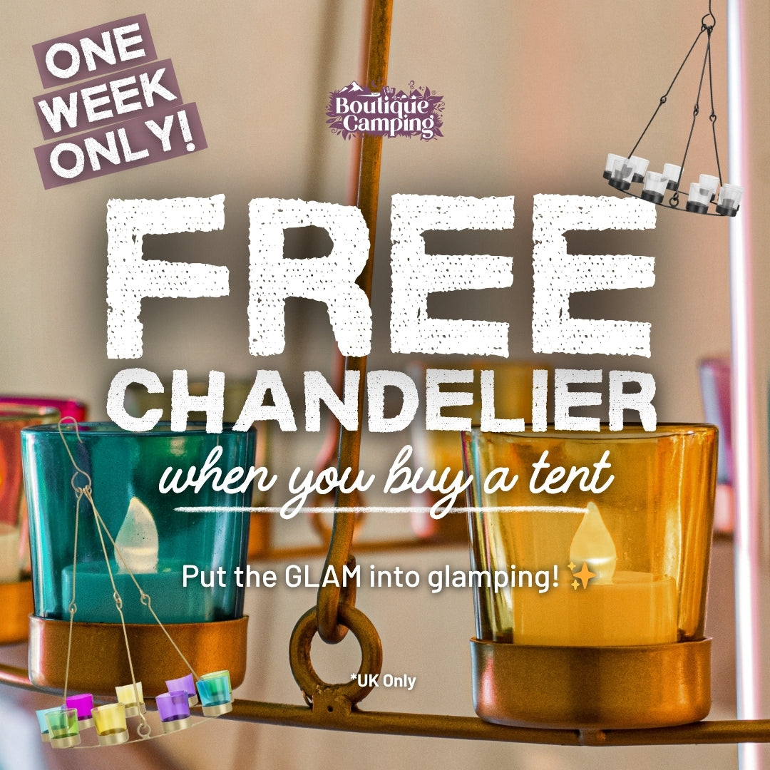 EXTENDED! One Week Only: Free Chandelier With Every Tent Purchase ✨
