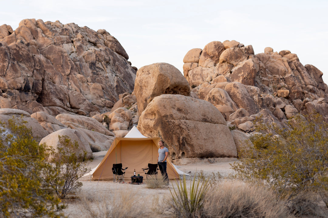 camping tent in the wildness of northern california