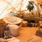 canvas glamping yurt dutch bell tent with awning porch boutique camping