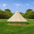 beige classic glamping bell tent boutique camping tipi boho