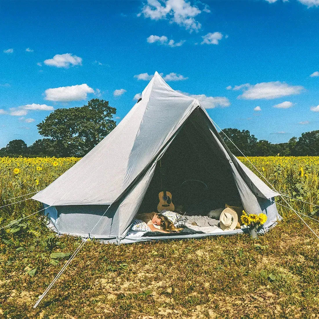 boutique camping CLASSIC CAMPING BELL TENT TIPI GLAMPING CANVAS