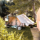 canvas glamping yurt dutch bell tent with awning porch boutique camping