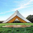5M Classic Bell Tent 100% Cotton 285GSM Double Door - Coffee - Boutique Camping Tents