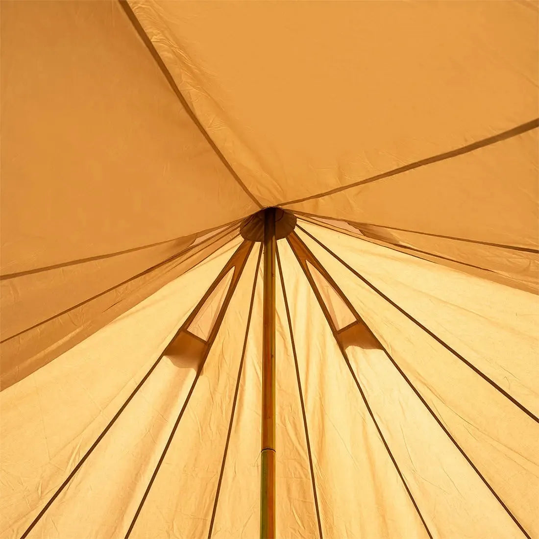 5M Classic Bell Tent 100% Cotton 285GSM Double Door - Coffee - Boutique Camping Tents