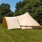 boutique camping bell tent porch curved canopy awning glamping bell tent