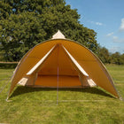 boutique camping bell tent porch curved canopy awning glamping bell tent