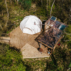 inflatable nova air dome tent from boutique camping birds eye view