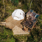 inflatable nova air dome tent from boutique camping birds eye view