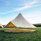5M Classic Bell Tent 100% Cotton 285GSM Double Door - Coffee - Boutique Camping bell Tents