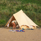 bell tent beach glamping surf and camp girl