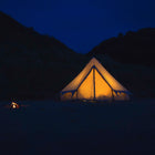 NIGHT TIME CAMPING BELL TENT BOUTIQUE CAMPING