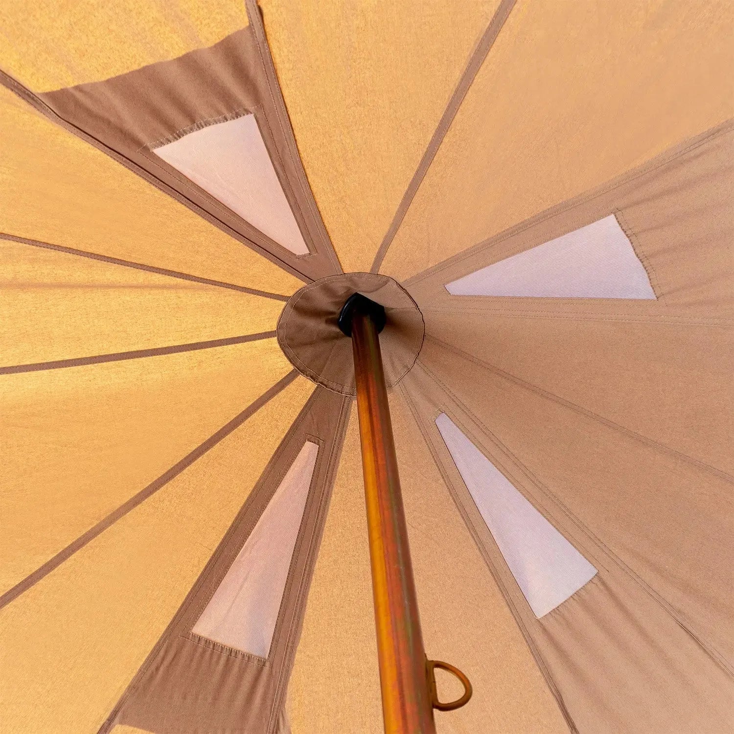 5M Classic Bell Tent 100% Cotton 285GSM Double Door - Coffee - Boutique Camping bell Tents