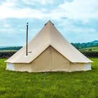 classic bell tent canvas cotton boutique camping with wood burning stove flap glammping