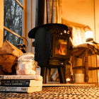 glamping wood burning stove boutique camping cabin shepards outbacker