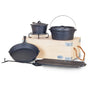 9 Piece Cast Iron Camping Cooking Set